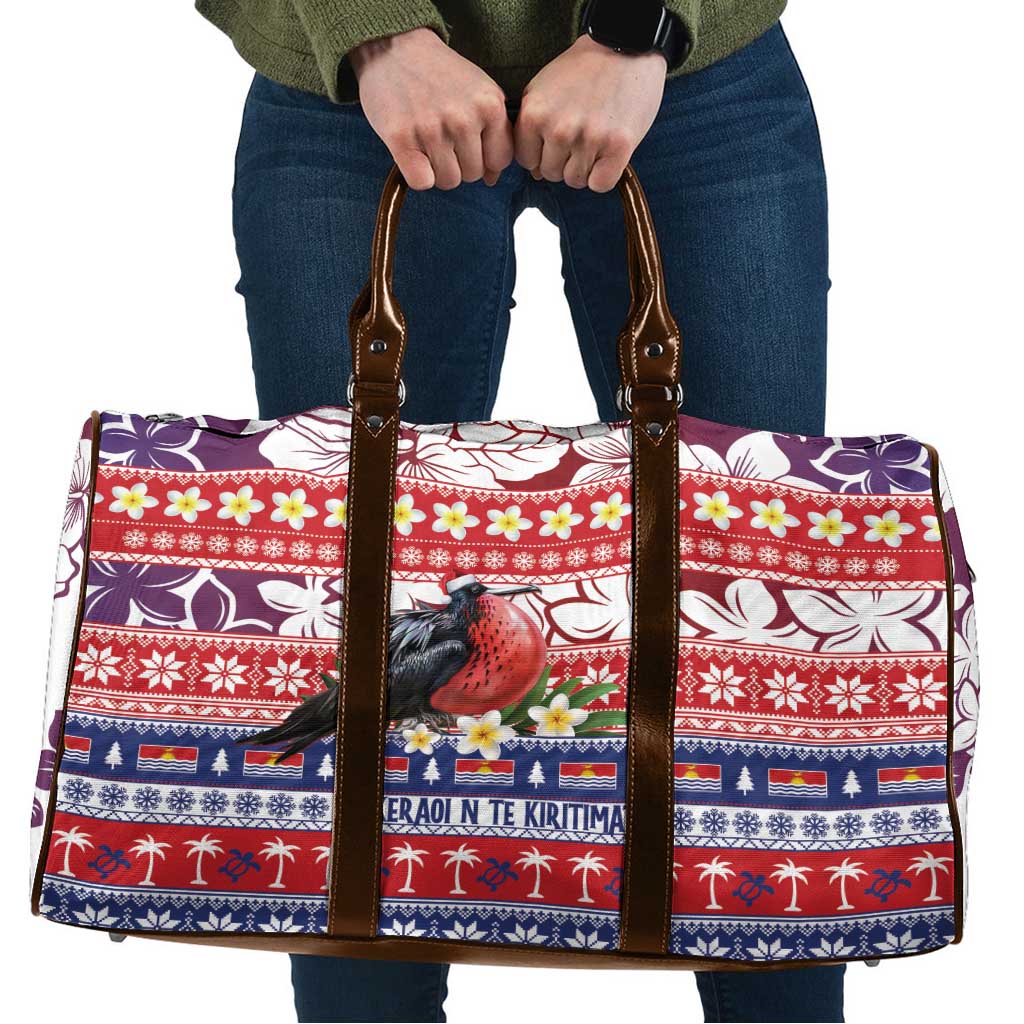 Kiribati Christmas Travel Bag Frigatebird Santa Tekeraoi n te Kiritimati LT14 Red - Polynesian Pride