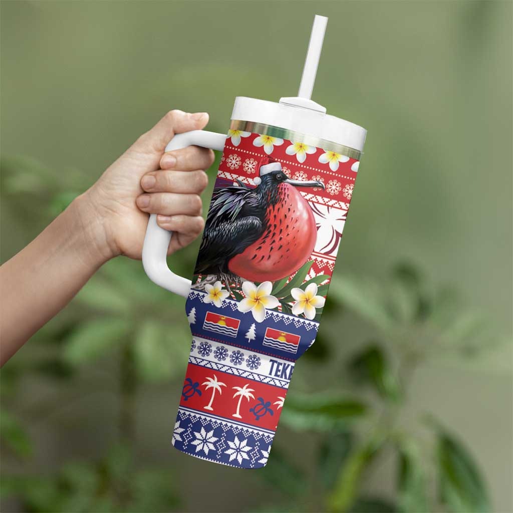 Kiribati Christmas Tumbler With Handle Frigatebird Santa Tekeraoi n te Kiritimati LT14 - Polynesian Pride