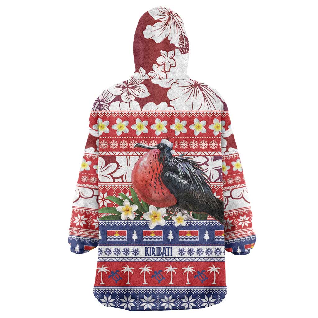Kiribati Christmas Wearable Blanket Hoodie Frigatebird Santa Tekeraoi n te Kiritimati LT14 - Polynesian Pride