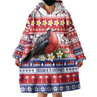 Kiribati Christmas Wearable Blanket Hoodie Frigatebird Santa Tekeraoi n te Kiritimati LT14 - Polynesian Pride