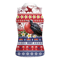 Kiribati Christmas Women Sleeveless Polo Shirt Frigatebird Santa Tekeraoi n te Kiritimati LT14 - Polynesian Pride