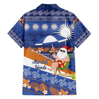 Marshall Islands Christmas Family Matching Summer Maxi Dress and Hawaiian Shirt Beachy Santa Monono ilo raaneoan Nejin LT14 - Polynesian Pride