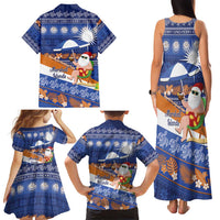 Marshall Islands Christmas Family Matching Tank Maxi Dress and Hawaiian Shirt Beachy Santa Monono ilo raaneoan Nejin LT14 - Polynesian Pride