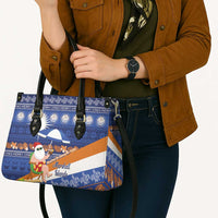 Marshall Islands Christmas Leather Bag Beachy Santa Monono ilo raaneoan Nejin - Polynesian Pride