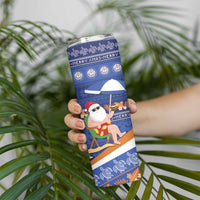 Marshall Islands Christmas Skinny Tumbler Beachy Santa Monono ilo raaneoan Nejin LT14 - Polynesian Pride