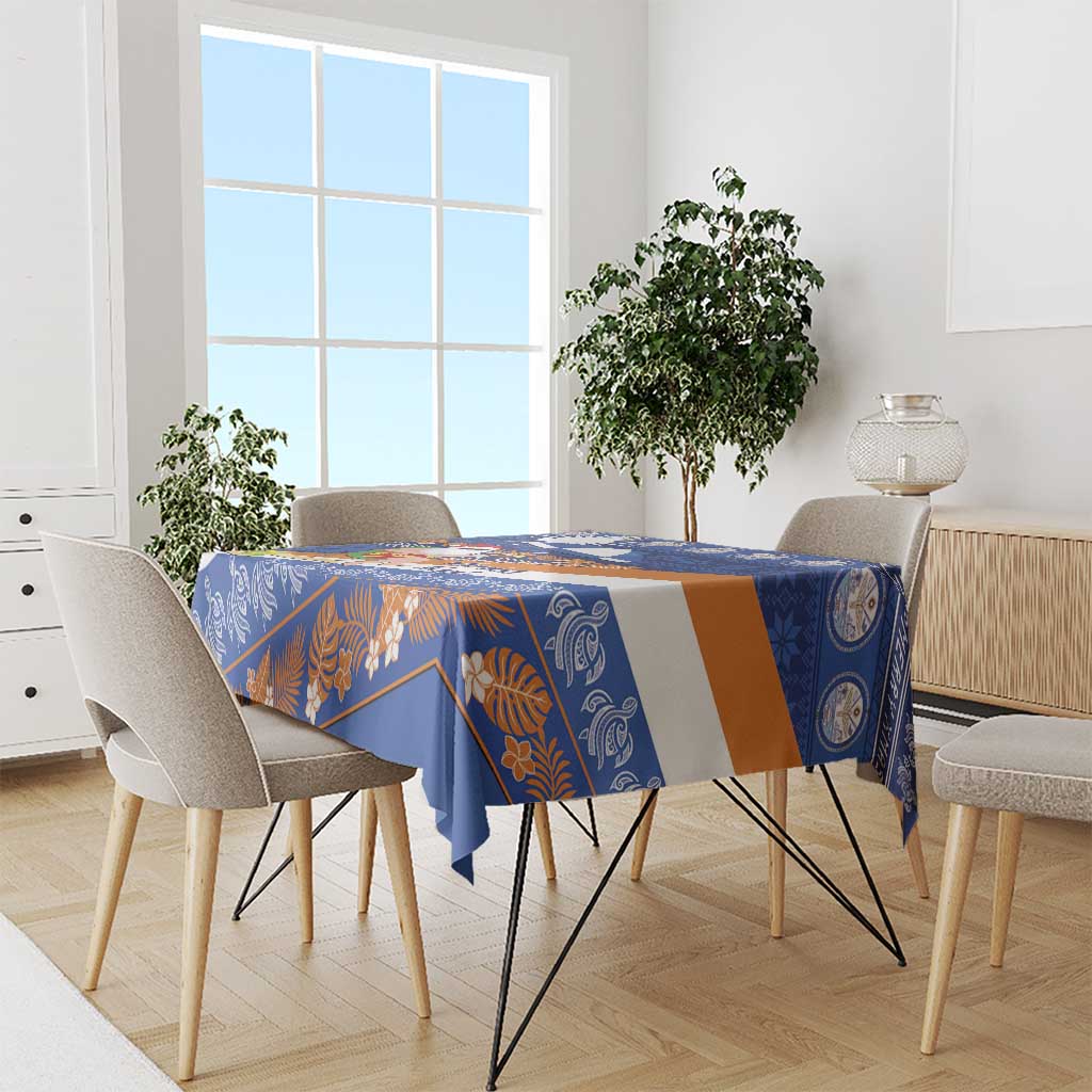 Marshall Islands Christmas Tablecloth Beachy Santa Monono ilo raaneoan Nejin - Polynesian Pride