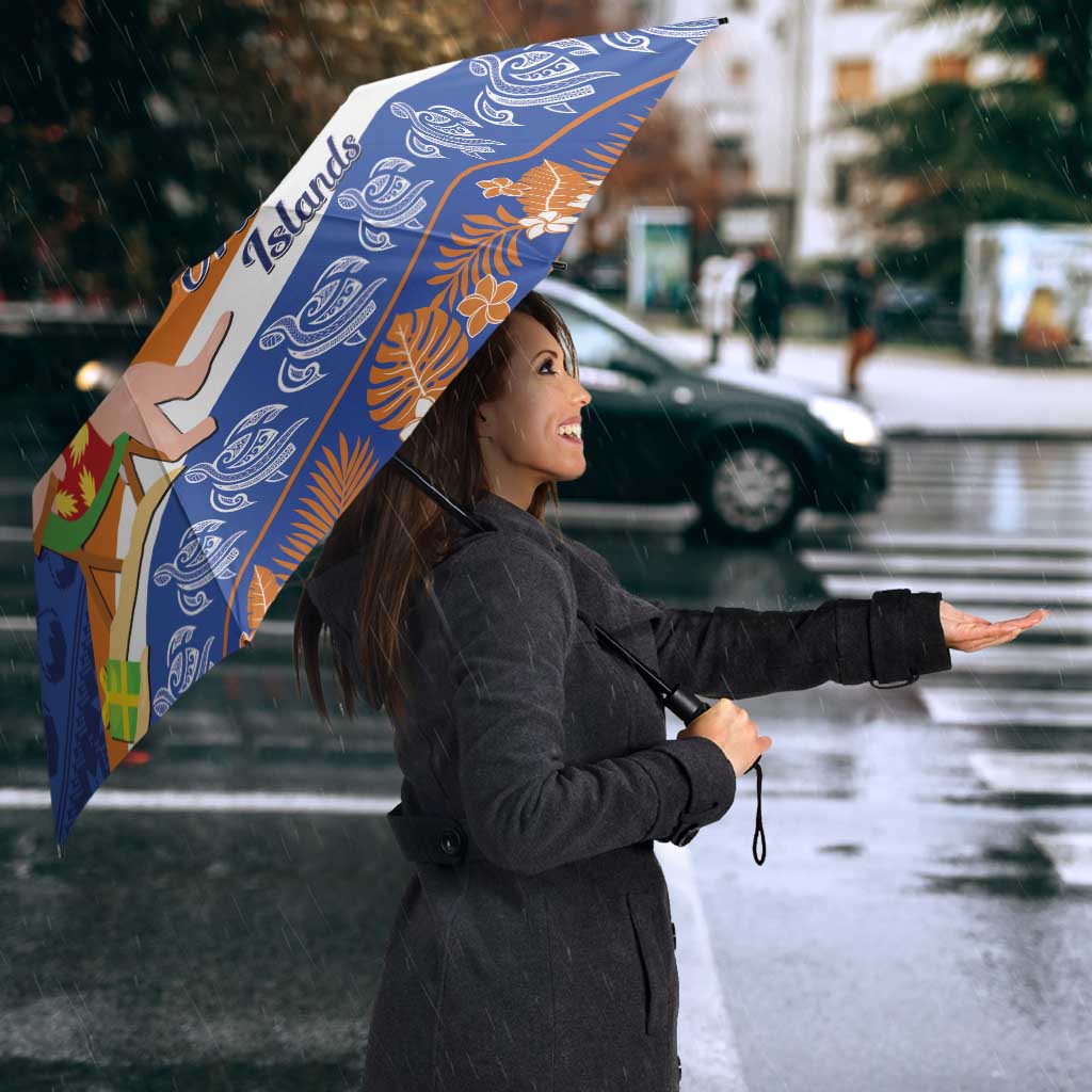 Marshall Islands Christmas Umbrella Beachy Santa Monono ilo raaneoan Nejin - Polynesian Pride