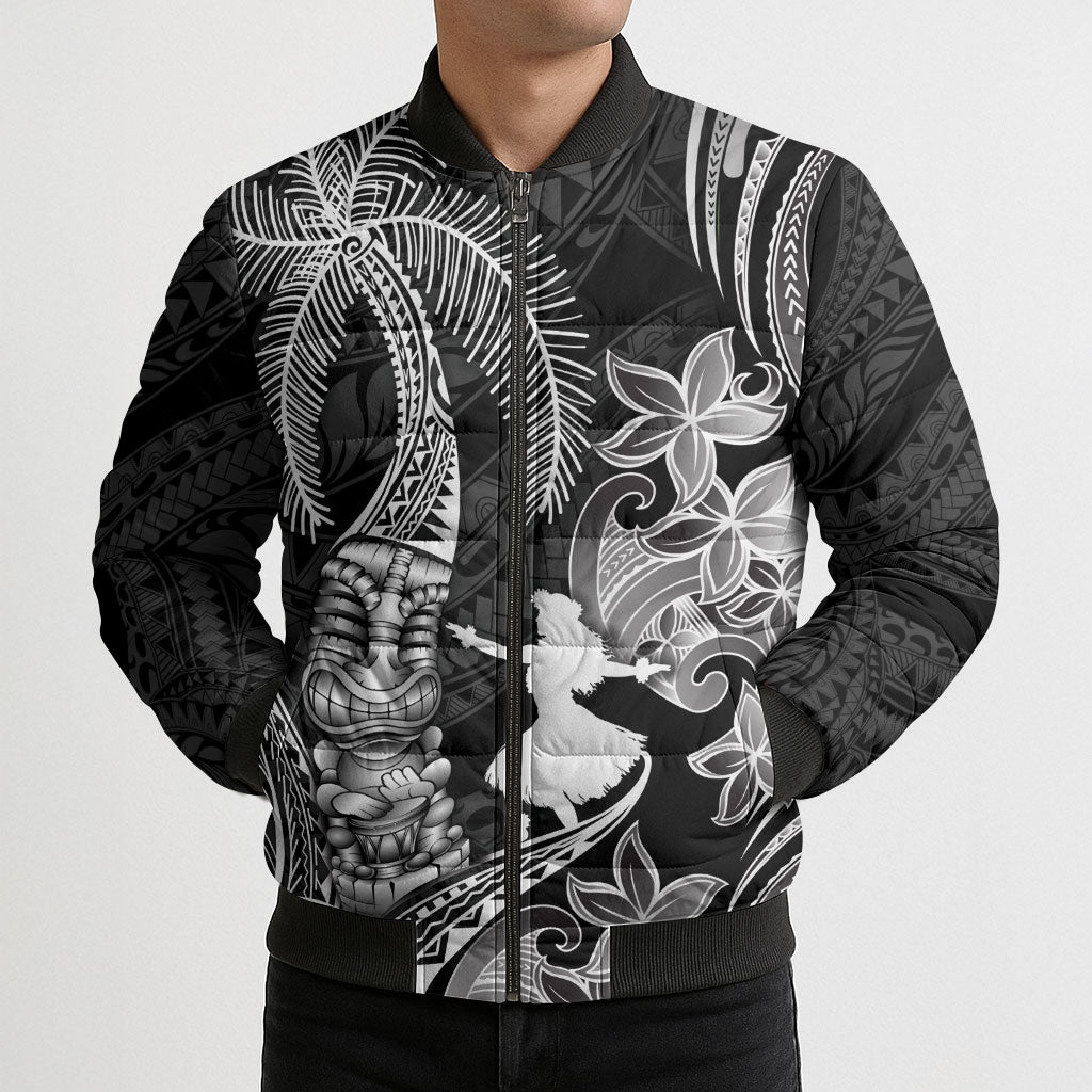 Hawaii Tribal Tiki Drum Hula Girl Bomber Puffer Jacket LT14 - Polynesian Pride