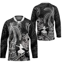 Hawaii Tribal Tiki Drum Hula Girl Hockey Jersey LT14 - Polynesian Pride