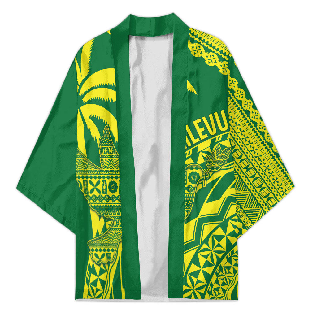 Tailevu Fiji 2026 Rugby Custom Kimono Dove Nation Fijian Tapa Pattern LT14 Unisex Green - Polynesian Pride