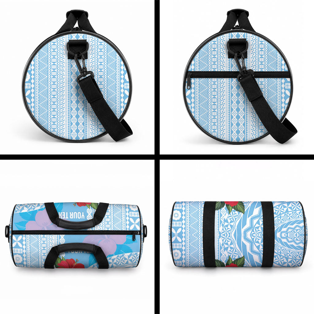 Suva Fiji 2026 Rugby Custom Duffle Bag Hibiscus Fijian Tapa Pattern LT14 - Polynesian Pride