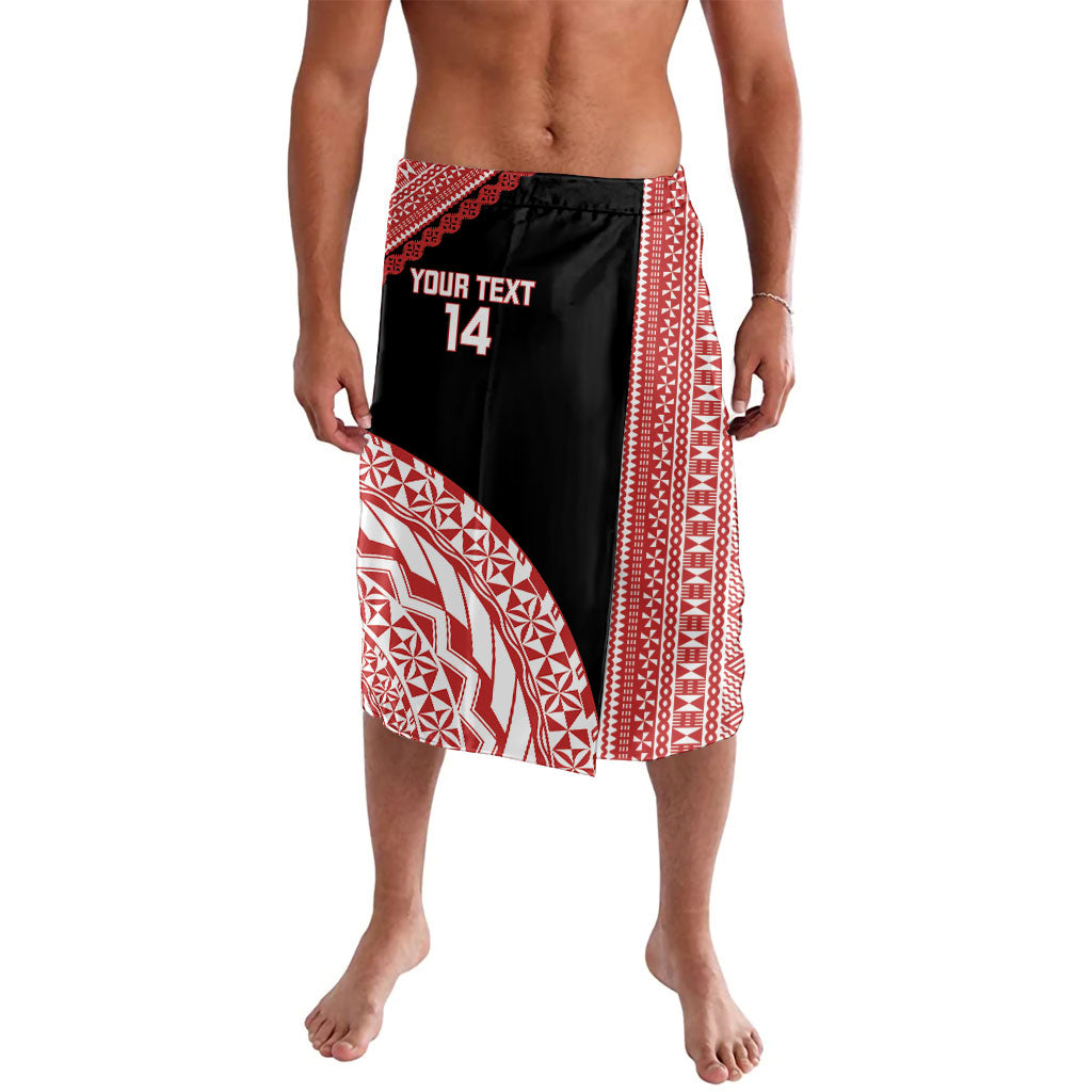 Rewa Fiji 2026 Rugby Custom Lavalava Ura Prawn Fijian Tapa Pattern LT14 Red - Polynesian Pride