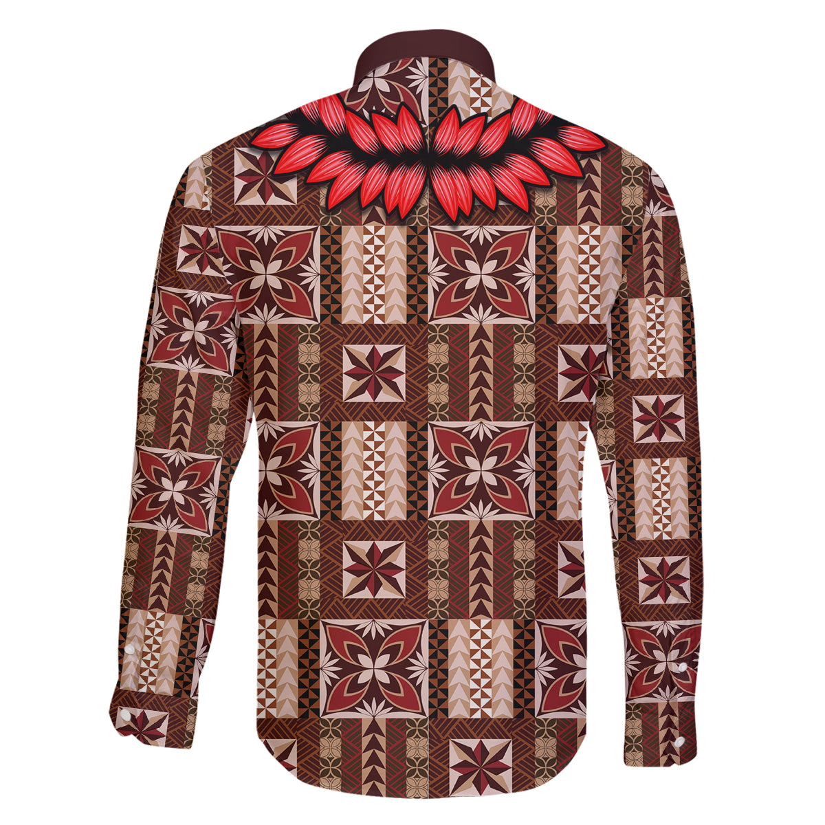 Samoa Siapo Family Matching Off Shoulder Short Dress and Hawaiian Shirt Tapa Pattern Mix Ula Fala Hibiscus LT14 - Polynesian Pride