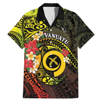 Vanuatu Christmas Family Matching Mermaid Dress and Hawaiian Shirt Vanuatuan Pig Tusk - Meri Krismas! LT14 Dad's Shirt - Short Sleeve Black - Polynesian Pride
