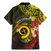 Vanuatu Christmas Family Matching Mermaid Dress and Hawaiian Shirt Vanuatuan Pig Tusk - Meri Krismas! LT14 - Polynesian Pride