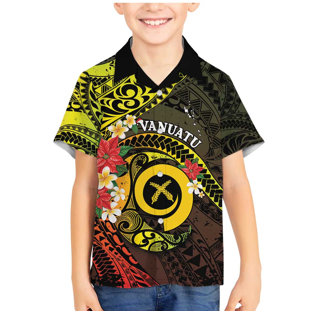Vanuatu Christmas Family Matching Mermaid Dress and Hawaiian Shirt Vanuatuan Pig Tusk - Meri Krismas! LT14 Son's Shirt Black - Polynesian Pride
