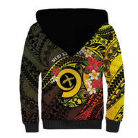 Vanuatu Christmas Sherpa Hoodie Vanuatuan Pig Tusk - Meri Krismas! LT14 - Polynesian Pride