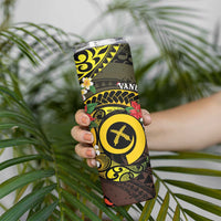 Vanuatu Christmas Skinny Tumbler Vanuatuan Pig Tusk - Meri Krismas! LT14 - Polynesian Pride