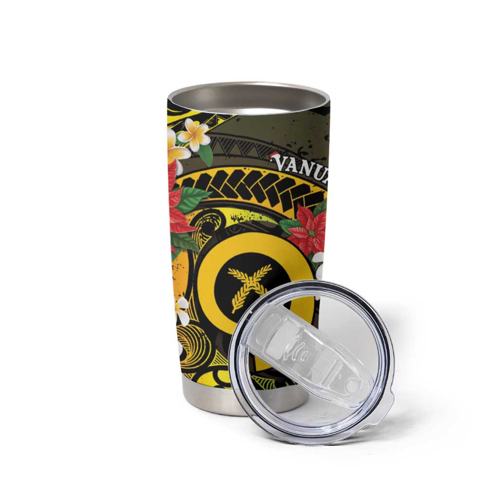Vanuatu Christmas Tumbler Cup Vanuatuan Pig Tusk - Meri Krismas!