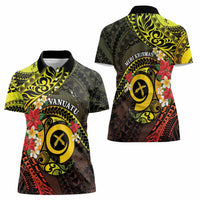 Vanuatu Christmas Women Polo Shirt Vanuatuan Pig Tusk - Meri Krismas! LT14 - Polynesian Pride