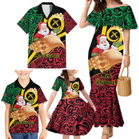Vanuatu Christmas Family Matching Mermaid Dress and Hawaiian Shirt Vanuatuan Conch Shell - Meri Krismas! LT14 - Polynesian Pride
