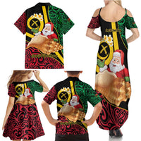 Vanuatu Christmas Family Matching Summer Maxi Dress and Hawaiian Shirt Vanuatuan Conch Shell - Meri Krismas! LT14 - Polynesian Pride