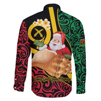 Vanuatu Christmas Family Matching Tank Maxi Dress and Hawaiian Shirt Vanuatuan Conch Shell - Meri Krismas! LT14 - Polynesian Pride