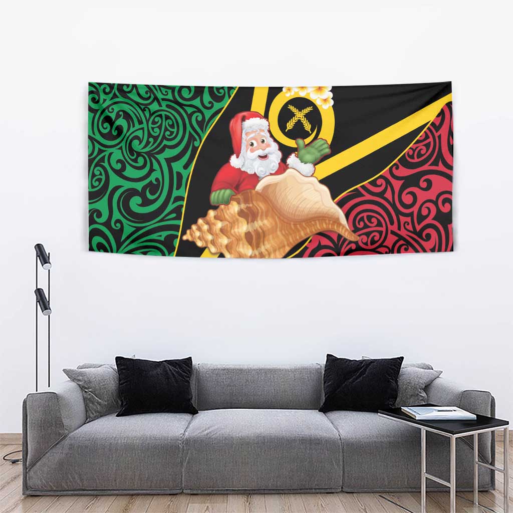 Vanuatu Christmas Tapestry Vanuatuan Conch Shell - Meri Krismas!