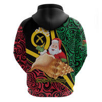 Vanuatu Christmas Zip Hoodie Vanuatuan Conch Shell - Meri Krismas! LT14 - Polynesian Pride