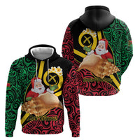 Vanuatu Christmas Zip Hoodie Vanuatuan Conch Shell - Meri Krismas! LT14 - Polynesian Pride