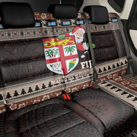 Fiji Christmas Back Car Seat Cover Fijian Masi Marau na Kerisimasi! - Brown LT14 - Polynesian Pride