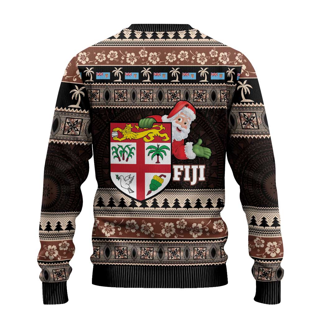 Fiji Christmas Ugly Christmas Sweater Fijian Masi Marau na Kerisimasi! - Brown LT14 - Polynesian Pride