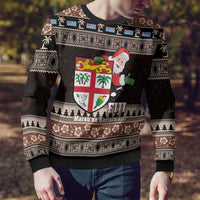 Fiji Christmas Ugly Christmas Sweater Fijian Masi Marau na Kerisimasi! - Brown LT14 - Polynesian Pride