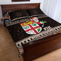 Fiji Christmas Quilt Bed Set Fijian Masi Marau na Kerisimasi! - Brown LT14 - Polynesian Pride