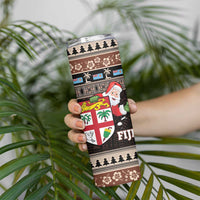 Fiji Christmas Skinny Tumbler Fijian Masi Marau na Kerisimasi! - Brown LT14 - Polynesian Pride