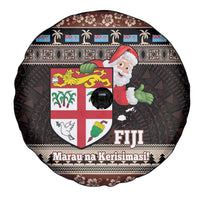 Fiji Christmas Spare Tire Cover Fijian Masi Marau na Kerisimasi! - Brown LT14 - Polynesian Pride