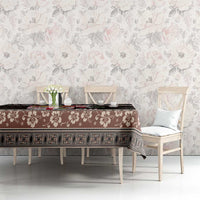 Fiji Christmas Tablecloth Fijian Masi Marau na Kerisimasi! - Brown
