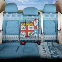 Fiji Christmas Back Car Seat Cover Fijian Masi Marau na Kerisimasi! - Blue LT14 One Size Blue - Polynesian Pride