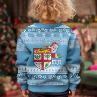 Fiji Christmas Kid Ugly Christmas Sweater Fijian Masi Marau na Kerisimasi! - Blue LT14 - Polynesian Pride