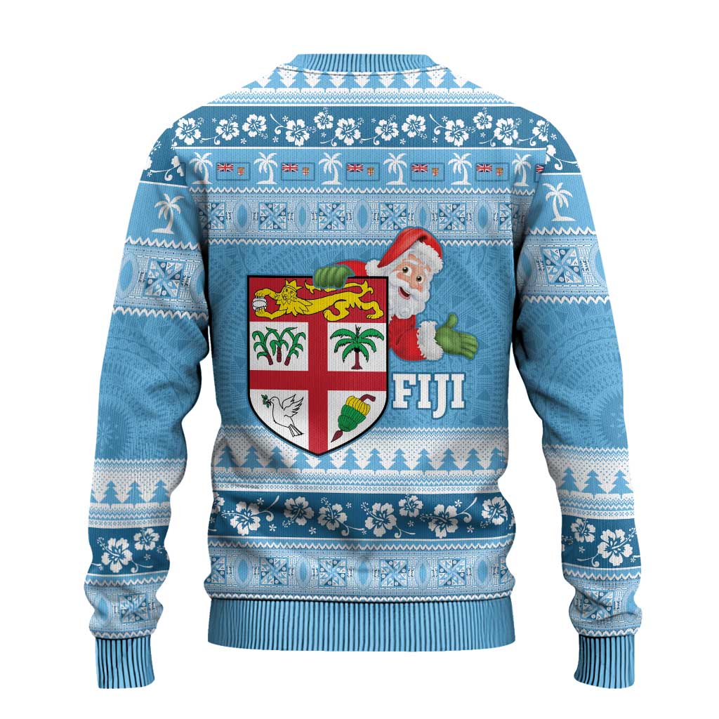 Fiji Christmas Ugly Christmas Sweater Fijian Masi Marau na Kerisimasi! - Blue LT14 - Polynesian Pride
