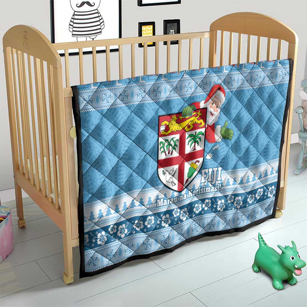 Fiji Christmas Quilt Fijian Masi Marau na Kerisimasi! - Blue