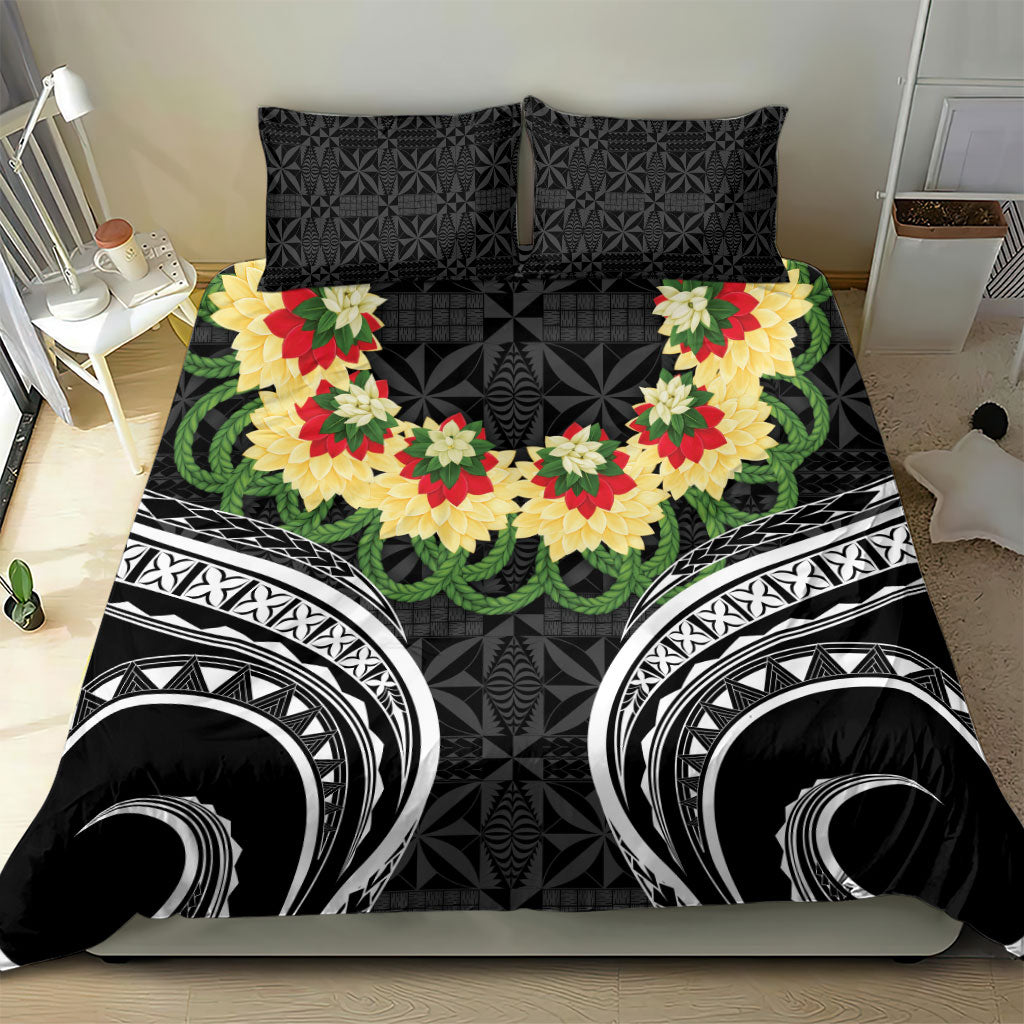 Black Tonga Ngatu Kahoa Lei Bedding Set LT14 - Polynesian Pride
