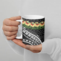 Black Tonga Ngatu Kahoa Lei Ceramic Mug LT14 - Polynesian Pride