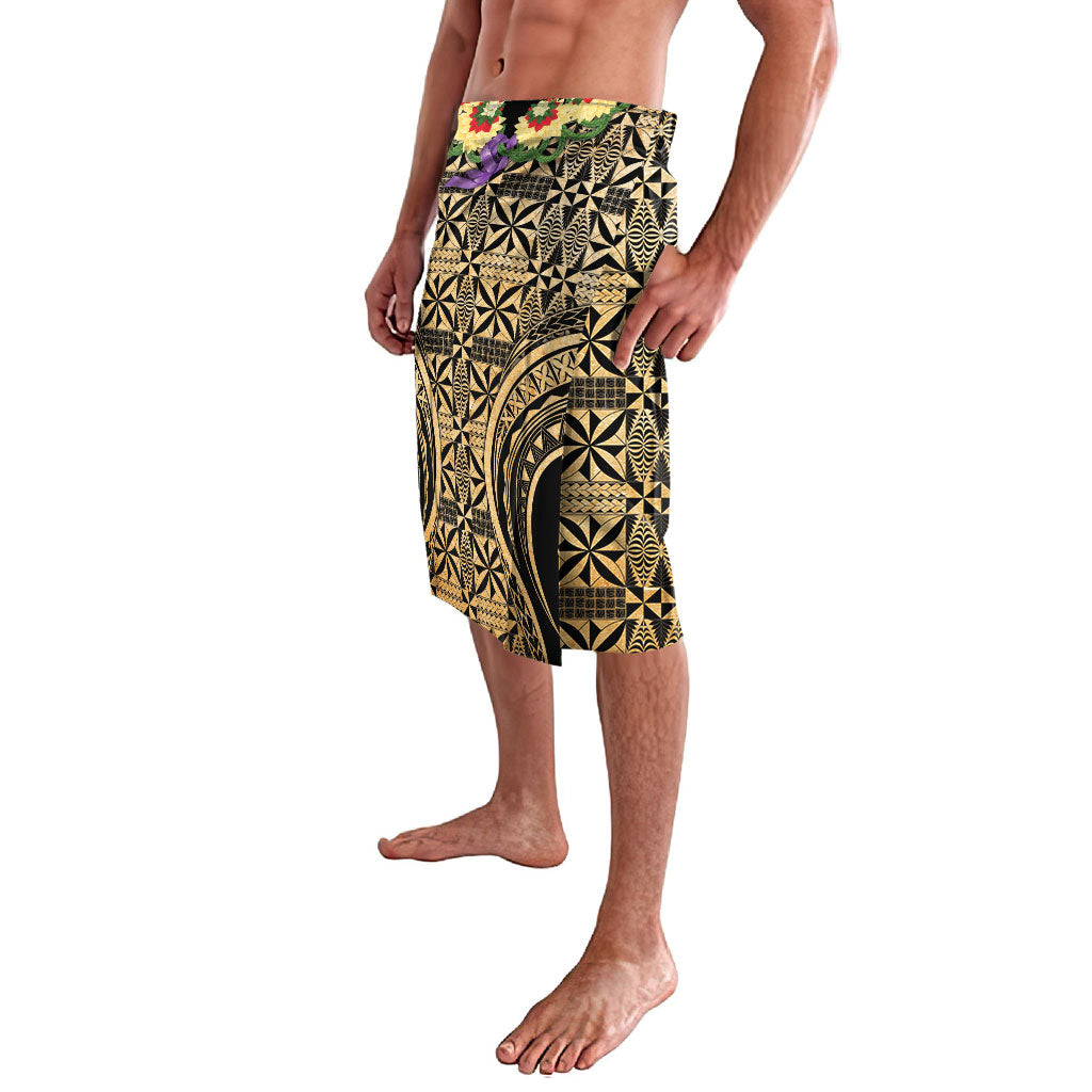 Grunge Gold Tonga Ngatu Kahoa Lei Lavalava LT14 - Polynesian Pride