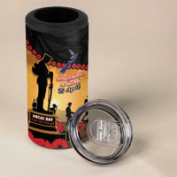New Zealand Anzac 4 in 1 Can Cooler Tumbler Maori Camouflage Mix Poppies We Will Remember Them LT14 - Polynesian Pride