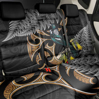 Aotearoa Kowhai Tui Bird Back Car Seat Cover Maori Ngaru With Silver Fern LT14 - Polynesian Pride