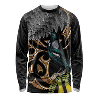 Aotearoa Kowhai Tui Bird Long Sleeve Shirt Maori Ngaru With Silver Fern