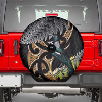 Aotearoa Kowhai Tui Bird Spare Tire Cover Maori Ngaru With Silver Fern LT14 - Polynesian Pride