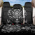 Black Ngaru Taniko With Aotearoa Maori Tattoo Back Car Seat Cover
