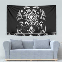 Black Ngaru Taniko With Aotearoa Maori Tattoo Tapestry LT14 - Polynesian Pride